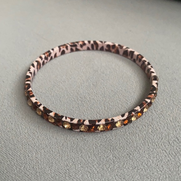 Henri Bendel leopard print crystal bangle - Picture 2 of 2
